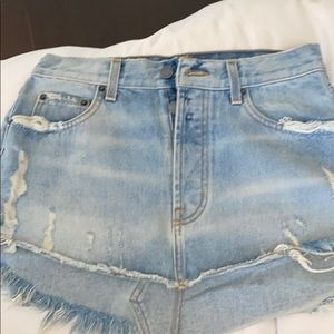Carmar button up denim skirt